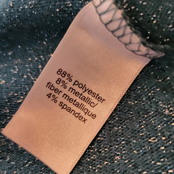 Maurices Green with Silver Sparkles Light Cardigan size small - Picture 5 of 6